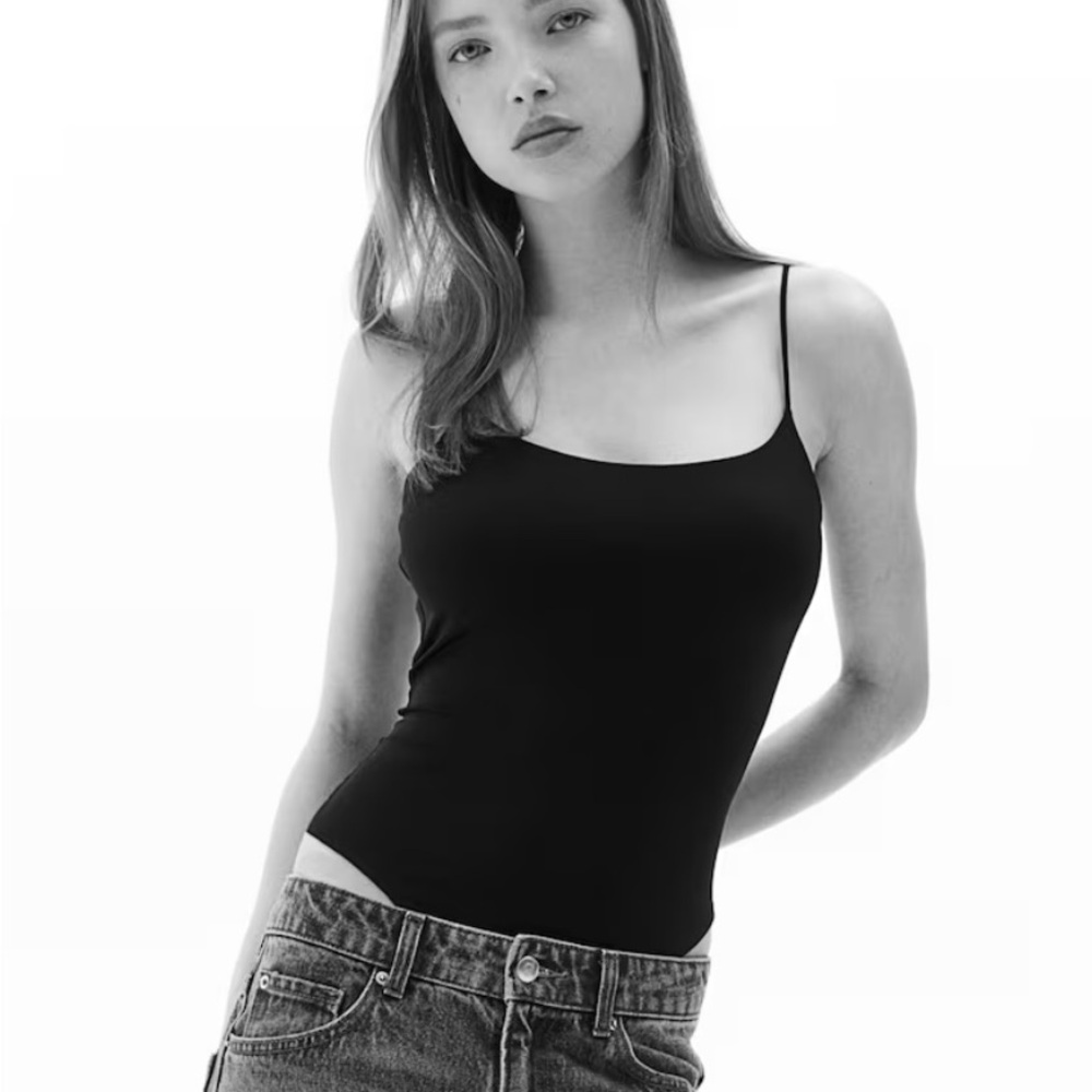 Women's Black Spaghetti Strap Top